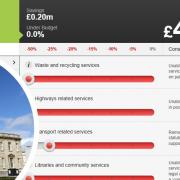 The budget simulator on North Somerset Council's website