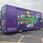 The 'drug bus' that was popular with attendees