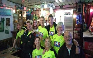 The Cheddar Ladies Walking FC squad