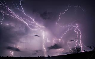 Warning of thunderstorms to strike across parts of Devon and Somerset.