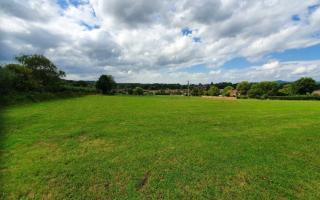 View From The Sub Road Development Site In Butleigh, Looking Towards The Village. CREDIT: Boon Brown Architects. Free to use for all BBC wire partners.